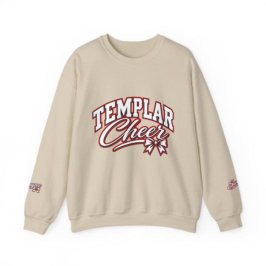 Templar Cheer Crewneck Sweatshirt — School Spirit Templar T Logo Pullover