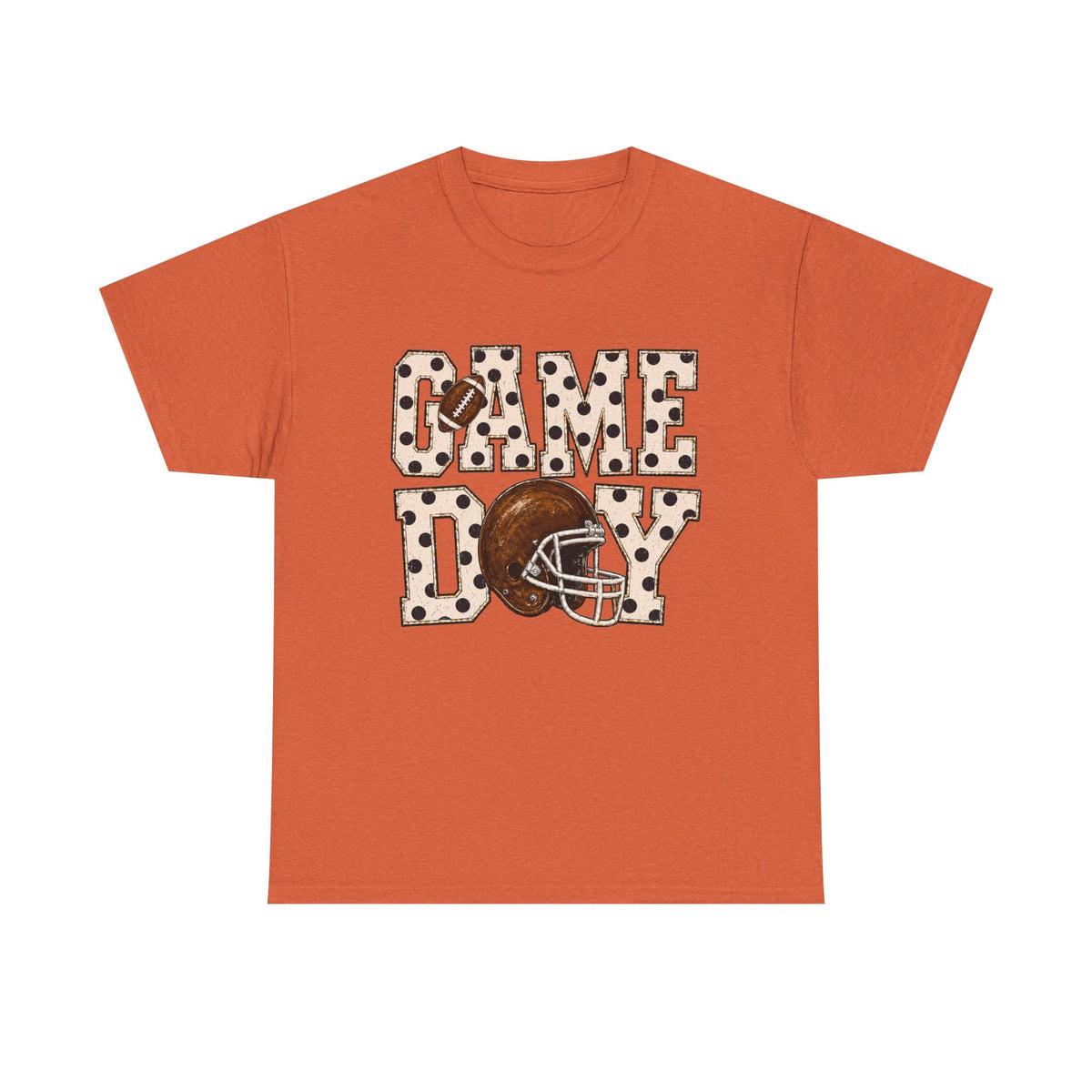 Game Day Football Tee – Leopard Print Helmet Graphic