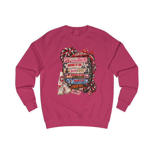 Cheerleader Stack Sweatshirt — Cheer, Bring It On, Shine & Spice Graphic Crewneck