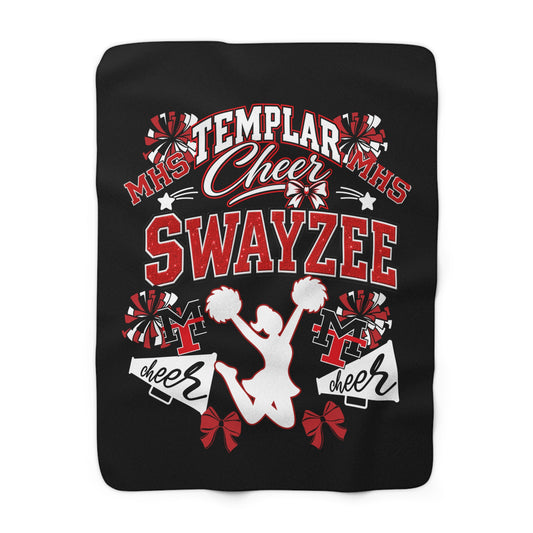 Templar MHS Cheer Swayzee Sherpa Fleece Blanket — Soft School Spirit Throw
