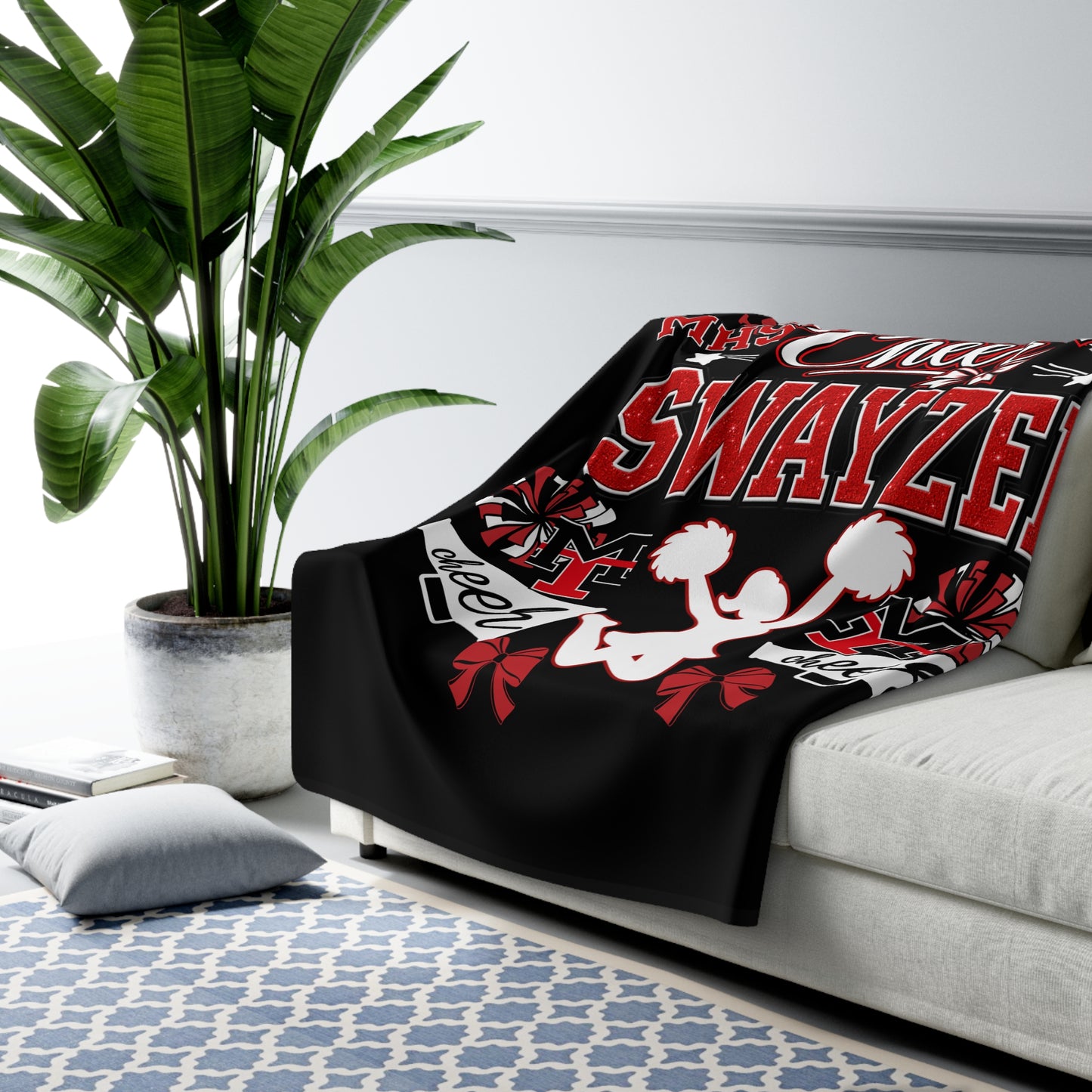 Templar MHS Cheer Swayzee Sherpa Fleece Blanket — Soft School Spirit Throw