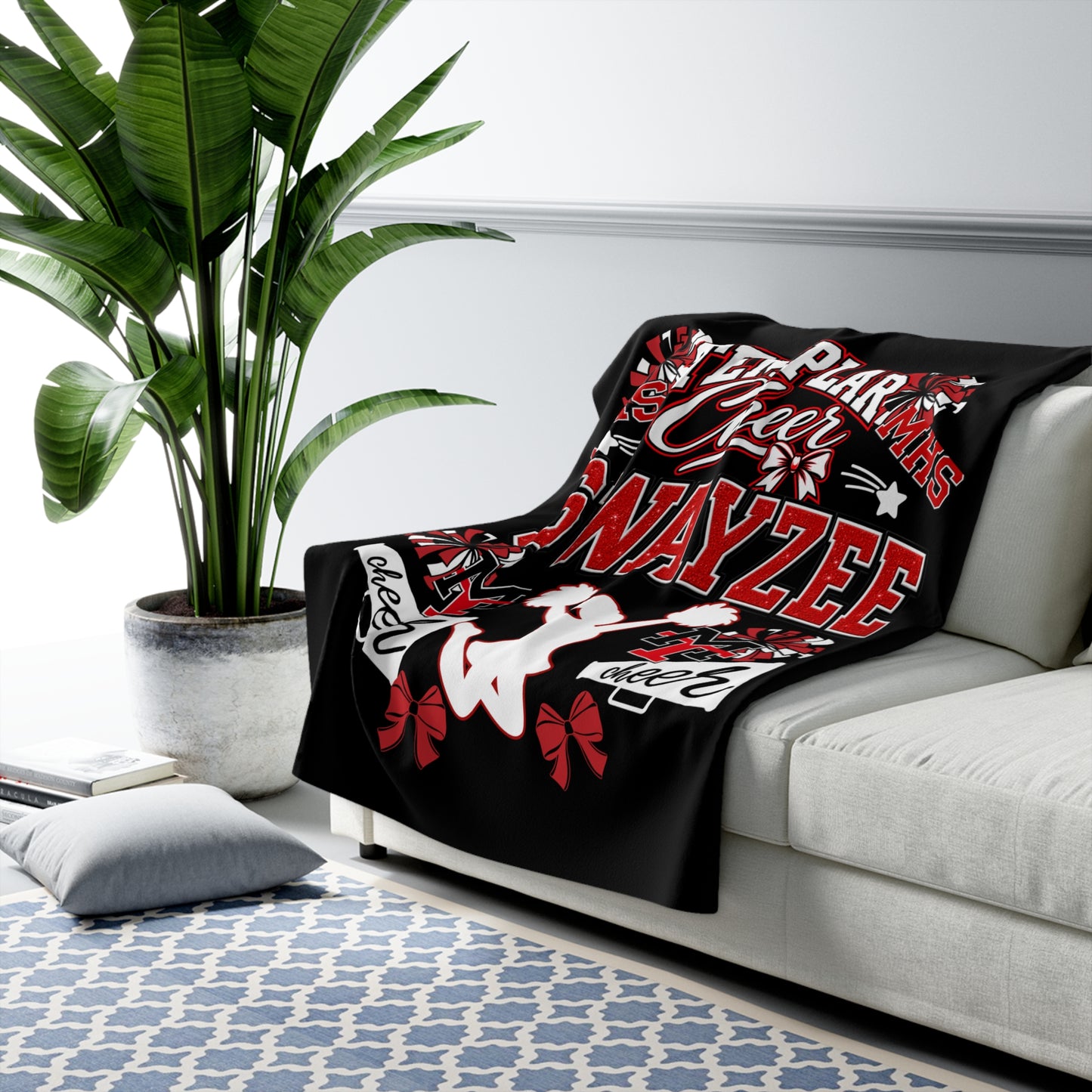 Templar MHS Cheer Swayzee Sherpa Fleece Blanket — Soft School Spirit Throw