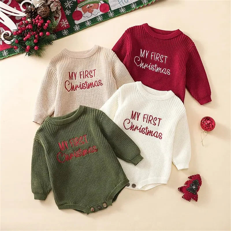 Festive Holiday Baby Bubble Romper