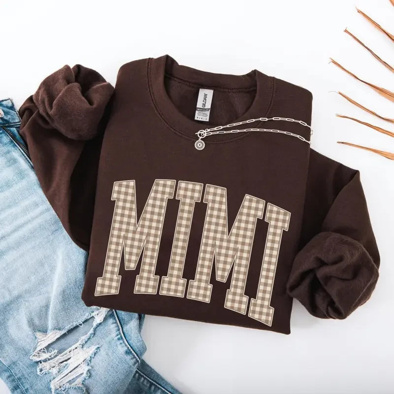 Gingham Mama Sweatshirt