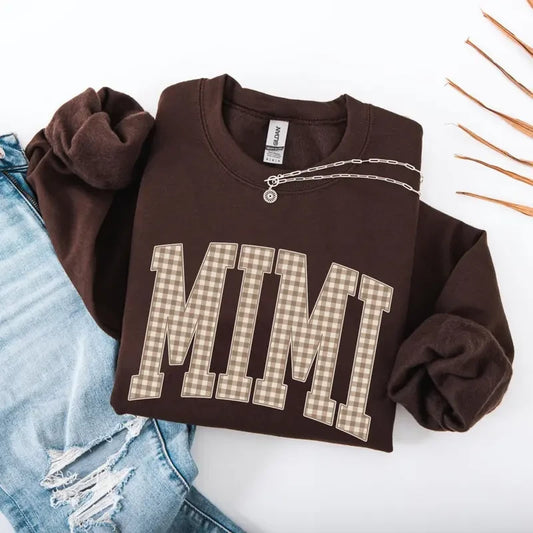 Gingham Mama Sweatshirt