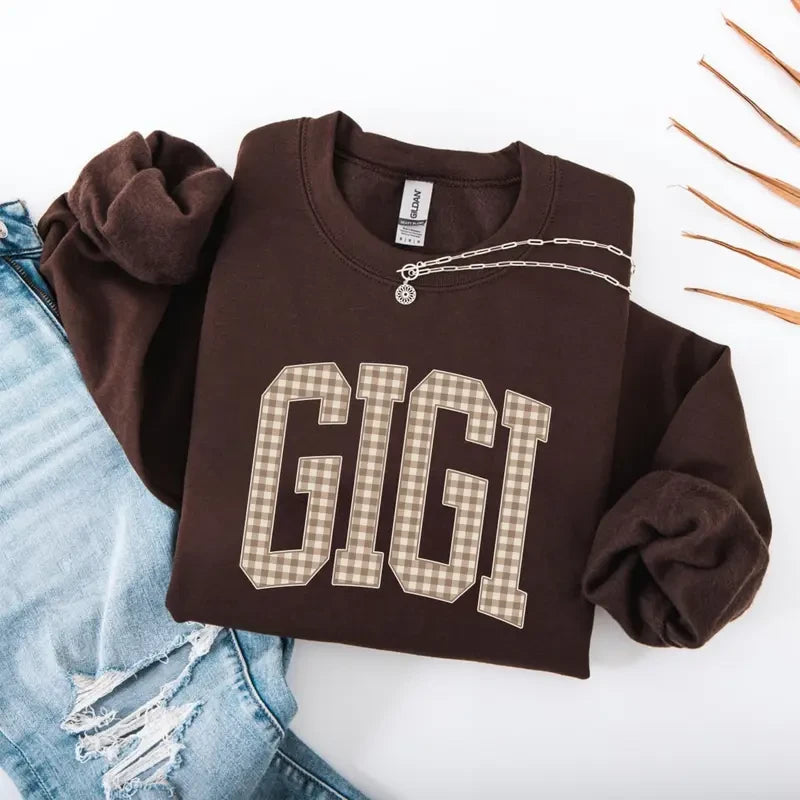 Gingham Mama Sweatshirt