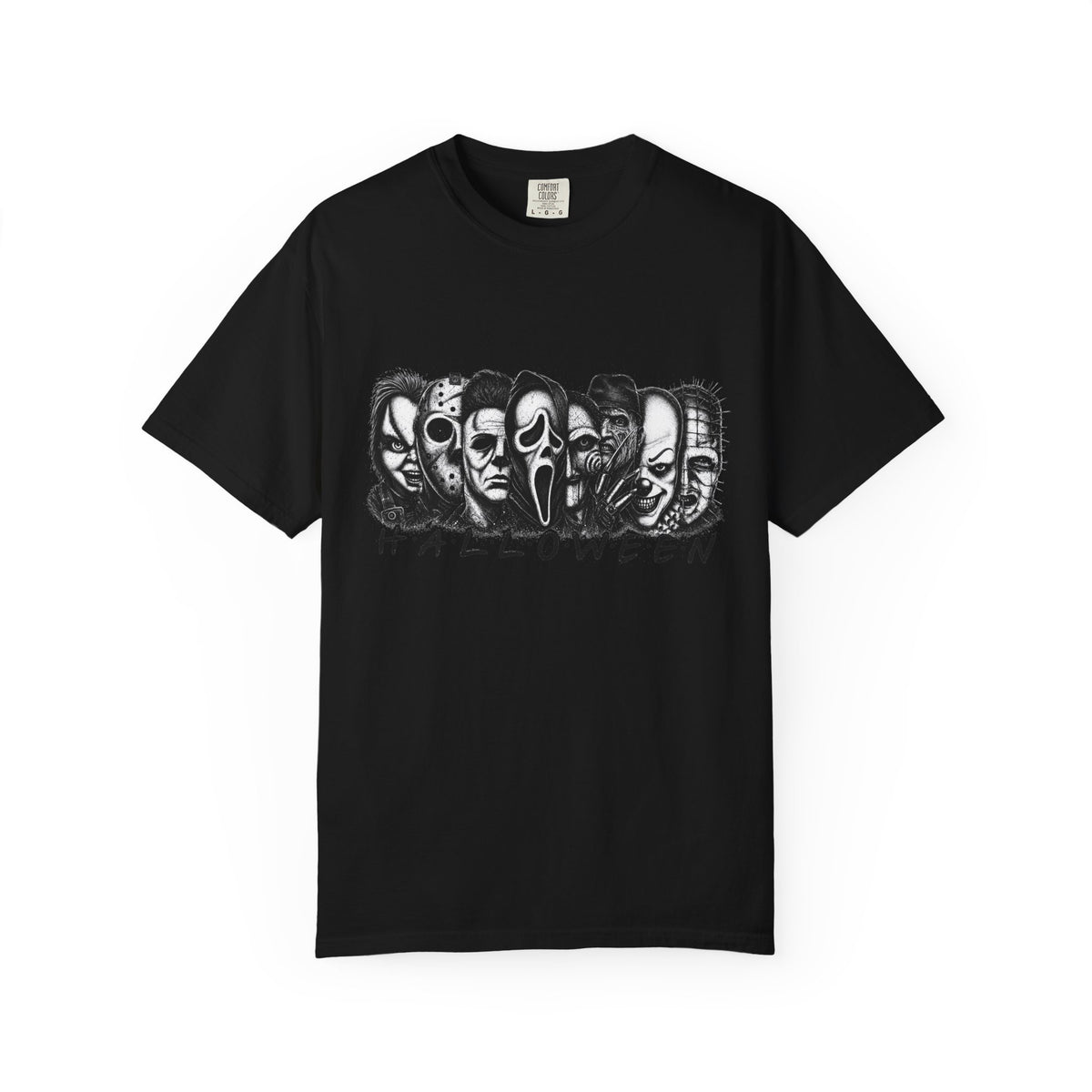 Halloween Mask Collage T-Shirt