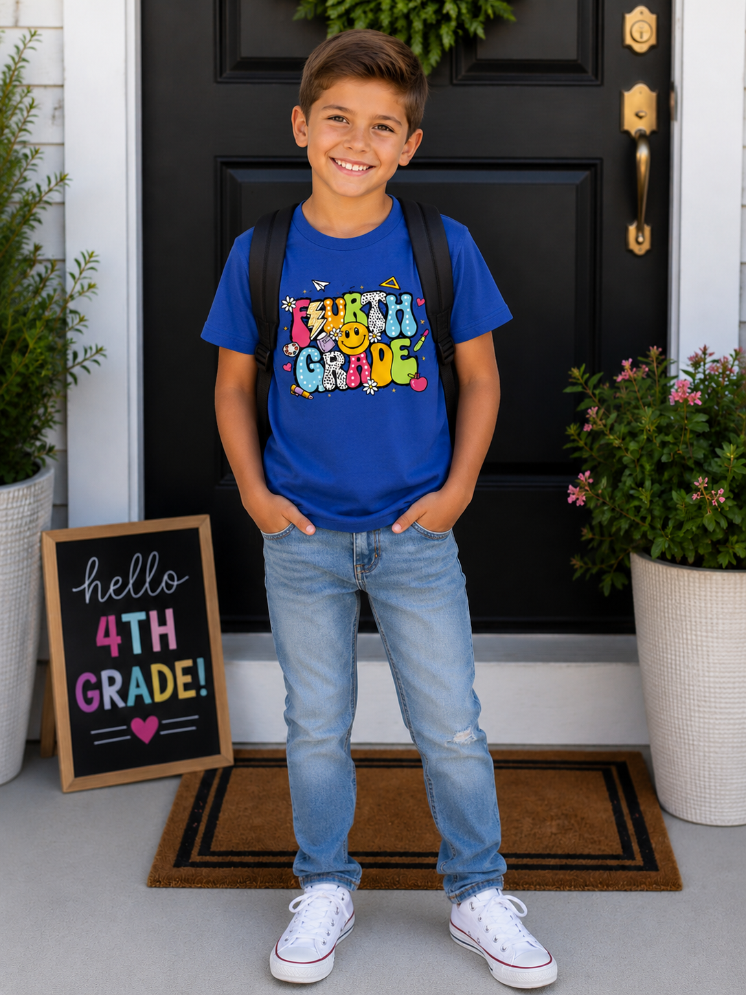 Youth Tee — 'Everyday Goodie' Colorful Retro Smiley Kids T-Shirt