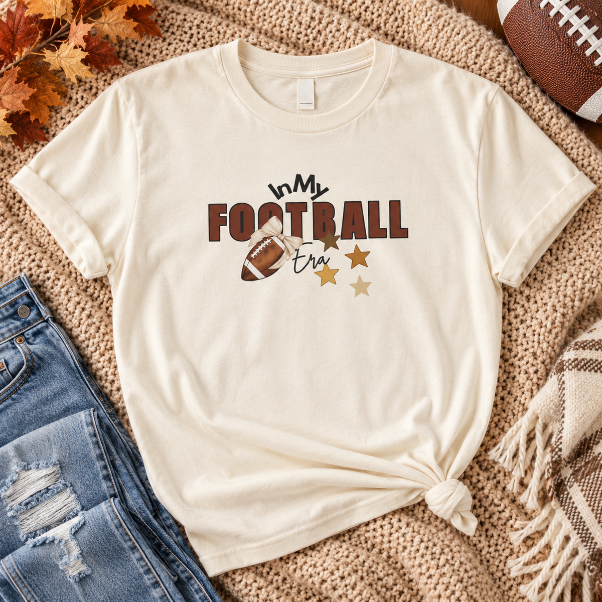 My Football Women's Boxy Tee – Cute Retro Football Graphic Shirt for Fans & Game Day