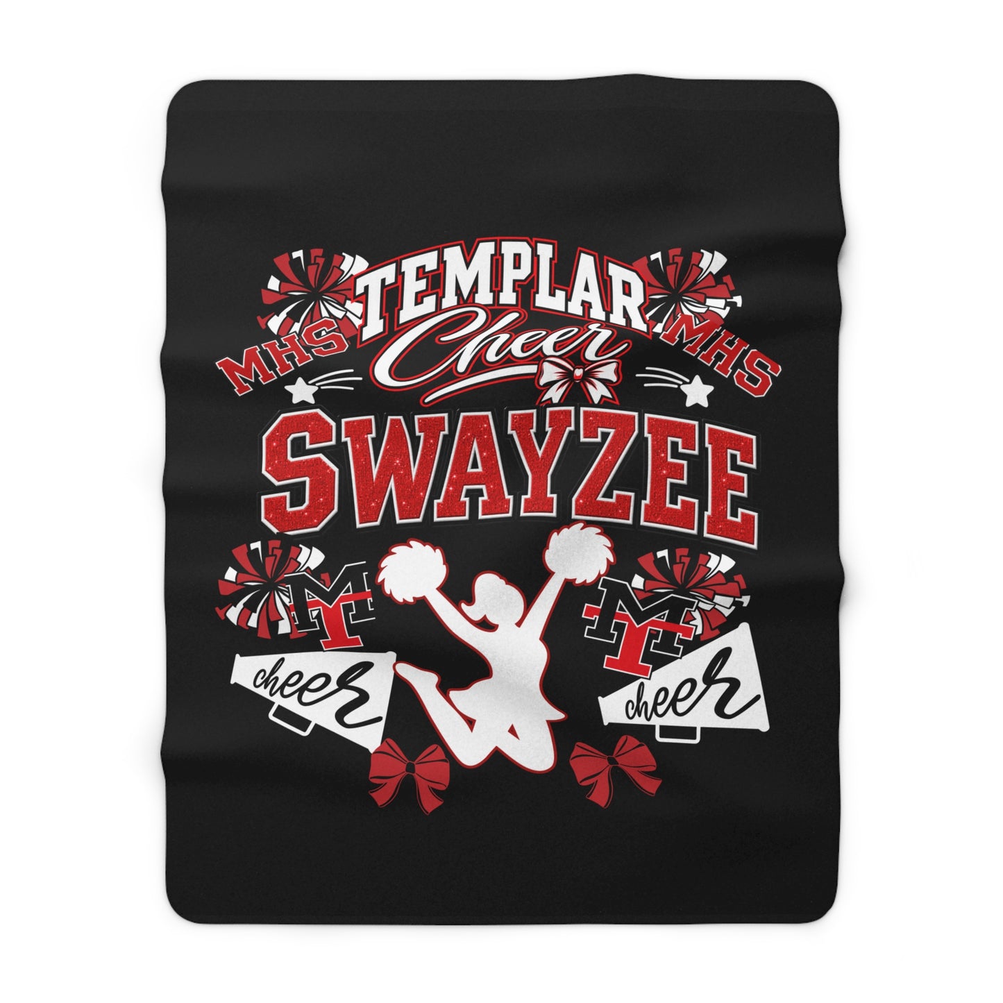 Templar MHS Cheer Swayzee Sherpa Fleece Blanket — Soft School Spirit Throw