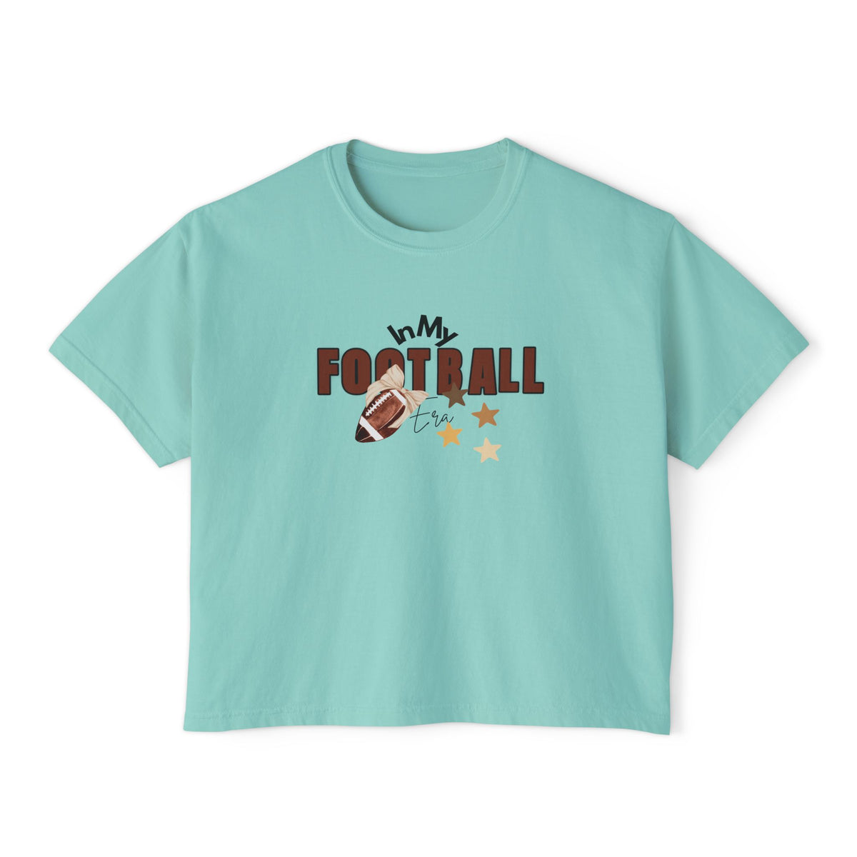 My Football Women's Boxy Tee – Cute Retro Football Graphic Shirt for Fans & Game Day