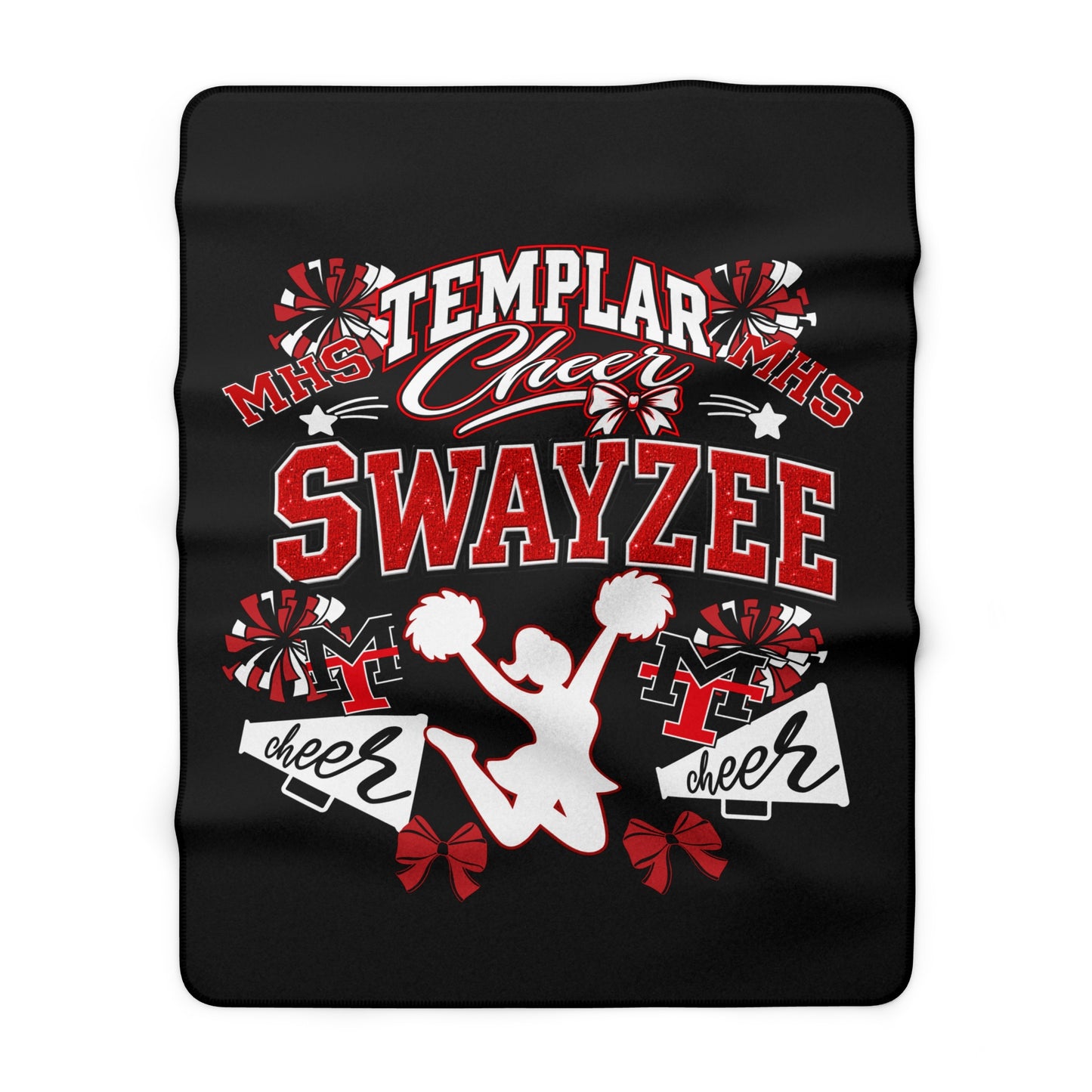 Templar MHS Cheer Swayzee Sherpa Fleece Blanket — Soft School Spirit Throw