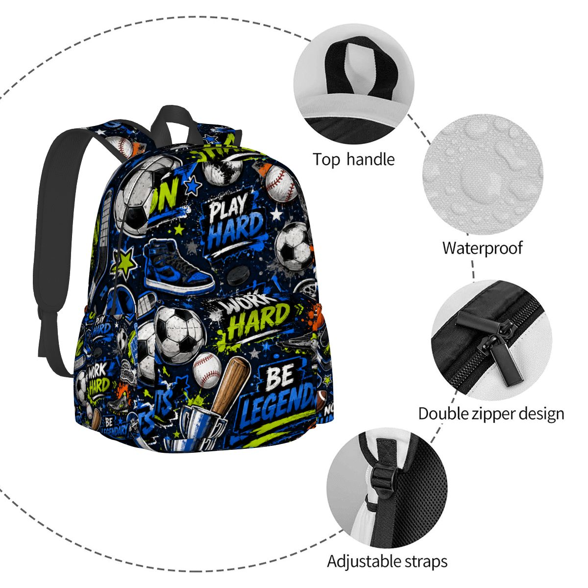 Sports Collage Backpack