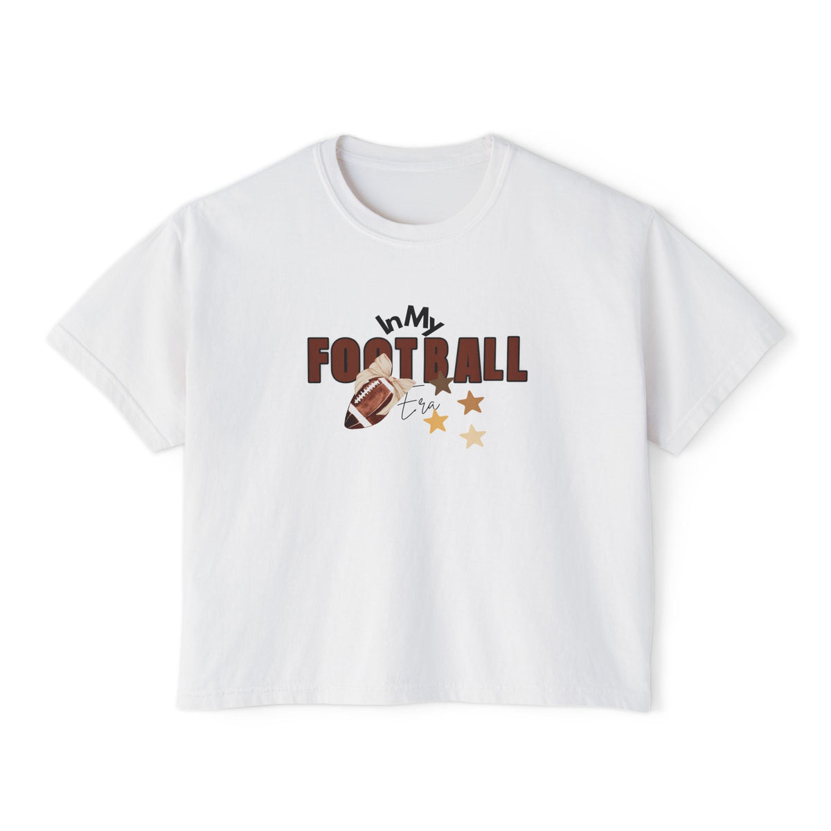 My Football Women's Boxy Tee – Cute Retro Football Graphic Shirt for Fans & Game Day