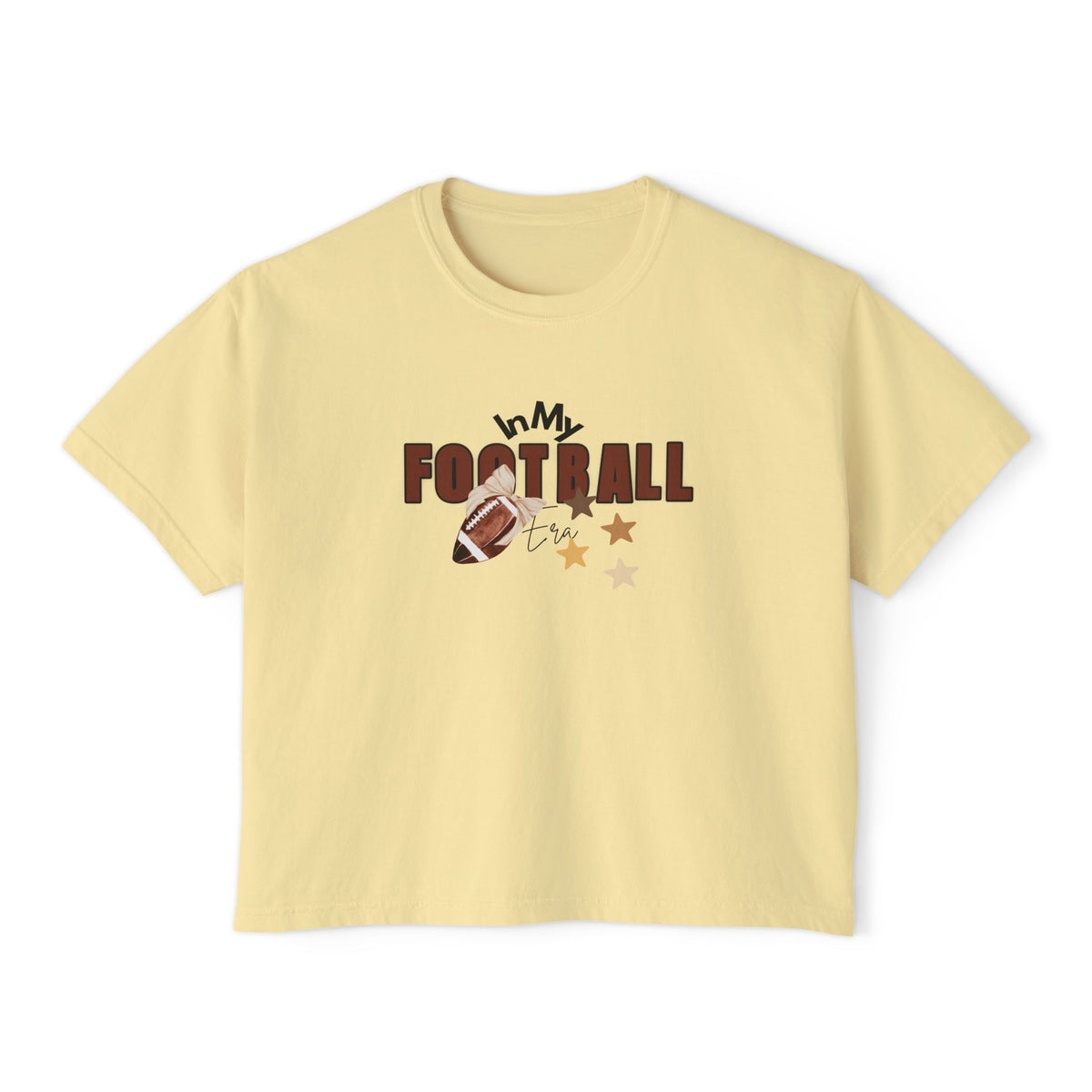 My Football Women's Boxy Tee – Cute Retro Football Graphic Shirt for Fans & Game Day
